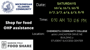 Monthly Food Share + OHP Assistance