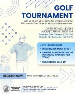 MIC EVENTS MIC hosted golf tournament flyer August 2026